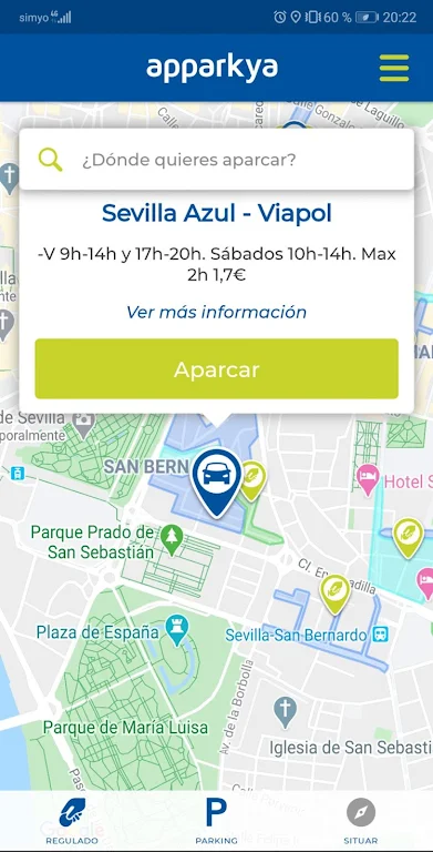 Apparkya Parquímetro y parking Screenshot 4