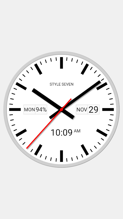 White Analog Clock-7 Screenshot 4 