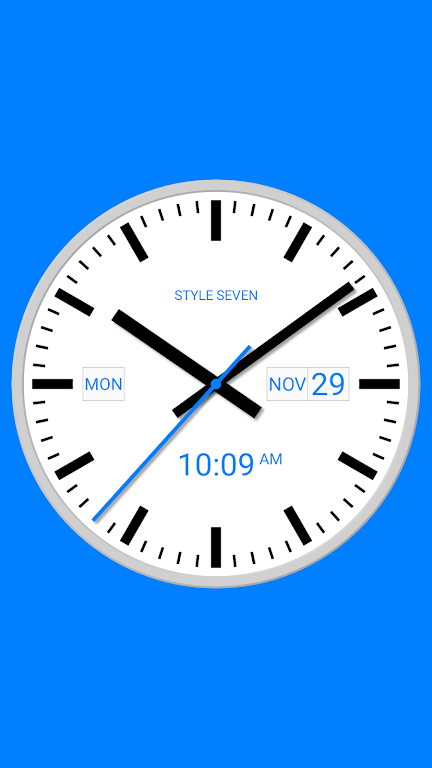 White Analog Clock-7 Screenshot 3