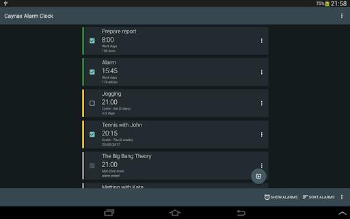 Caynax alarm clock Screenshot 1 