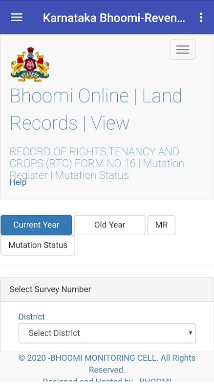 Bhoomi Land Records Karnataka:ಭೂಮಿ,ಆರ್.ಟಿ.ಸಿ,ಪಹಣಿ Screenshot 2