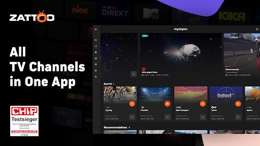 Zattoo TV App Live Television Screenshot 2 