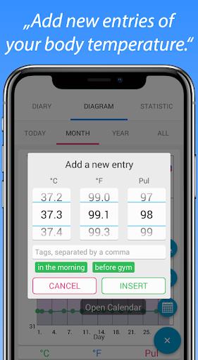 Body Temperature Fever Thermometer Diary Screenshot 4 