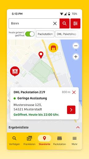 DHL Paket Screenshot 2