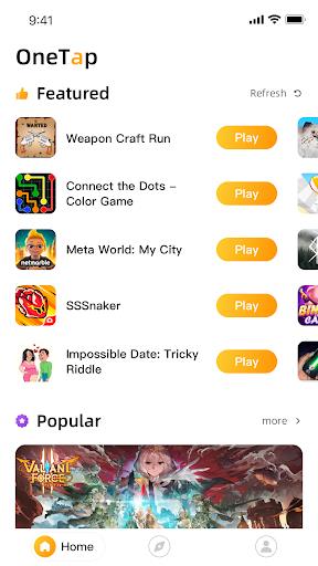 OneTap - Play Games Instantly Screenshot 3