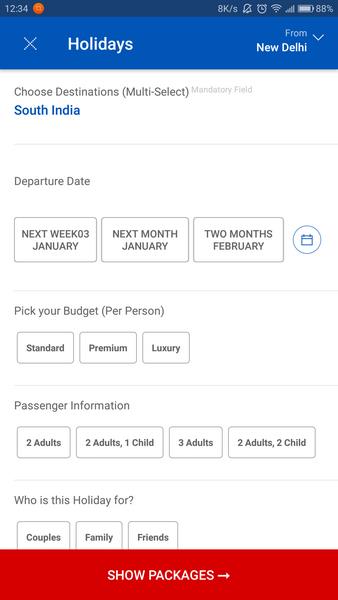 MakeMyTrip Screenshot 3 