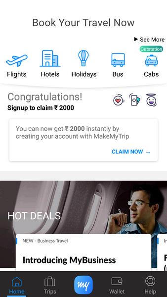 MakeMyTrip Screenshot 1 