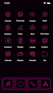 Wow Pink Neon Theme, Icon Pack Screenshot 2