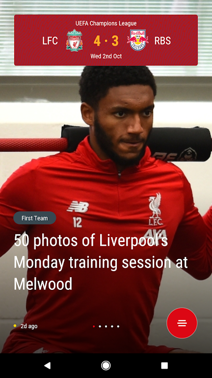 The Official Liverpool FC App Screenshot 1 