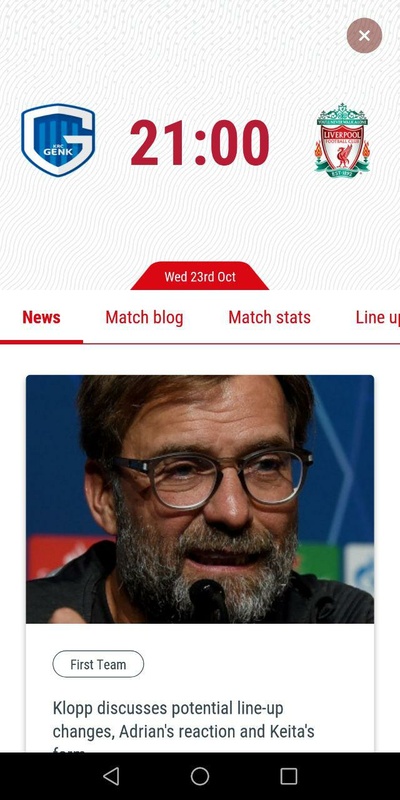 The Official Liverpool FC App Screenshot 3