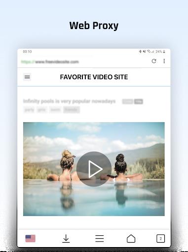 Free VPN Proxy Video Download Browser for Android. Screenshot 1