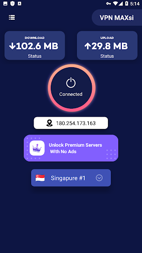 MAXsi VPN 'Fastest Singapore' Screenshot 3 