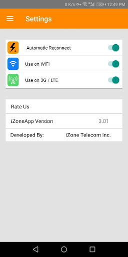 IZONE APP VPN Screenshot 4 