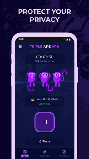 Triple Ape VPN - Safe & Secure Screenshot 1