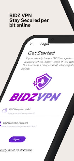 BIDZ VPN - Fast & Secure Screenshot 1