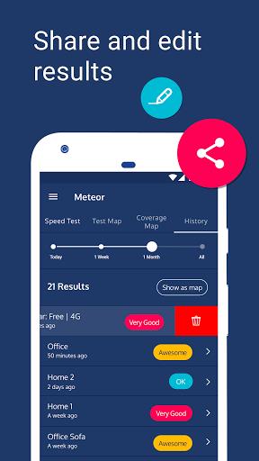 Meteor – Free App Performance & Network Speed Test Screenshot 1