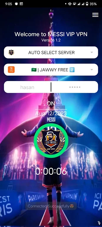 MESSI VIP VPN Screenshot 1 