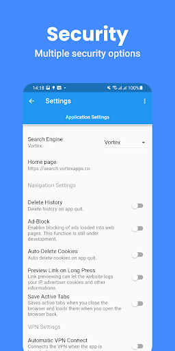 Vortex Browser: VPN & Ad-Block Screenshot 4