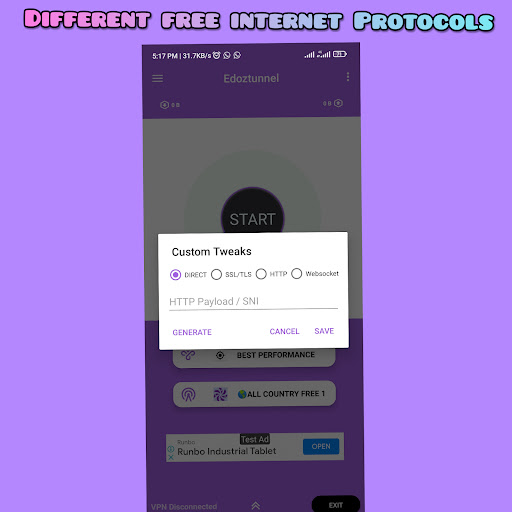 Edoztunnel - Unlimited VPN Screenshot 2