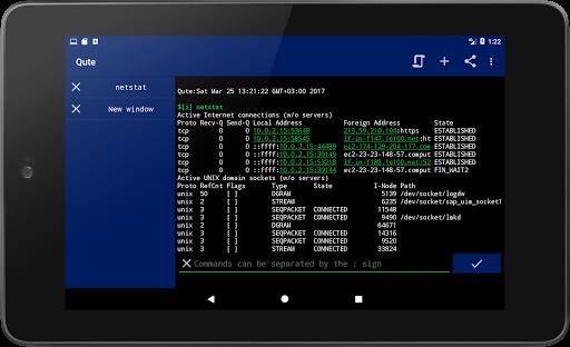 Qute: Command Console & Terminal Emulator Screenshot 1