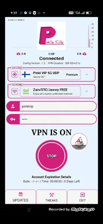 PINKI VIP 5G UDP VPN Screenshot 2