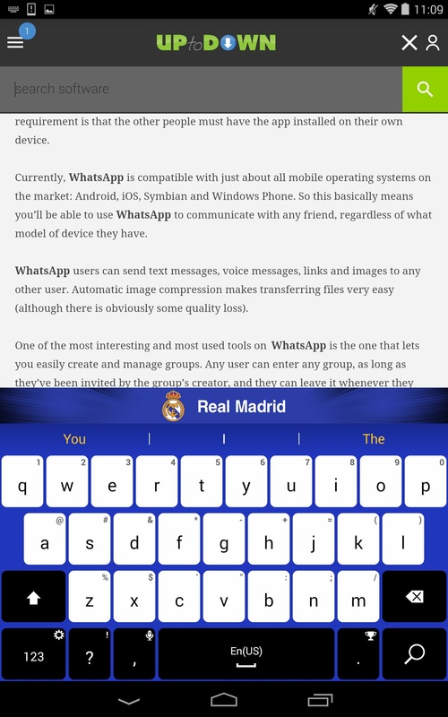 Real Madrid Official Keyboard Screenshot 1