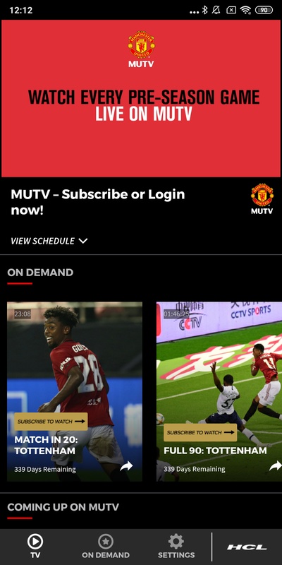 MUTV – Manchester United TV Screenshot 1 