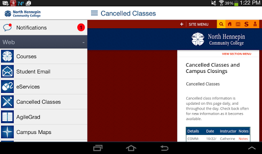 NHCC Student Mobile App Screenshot 3