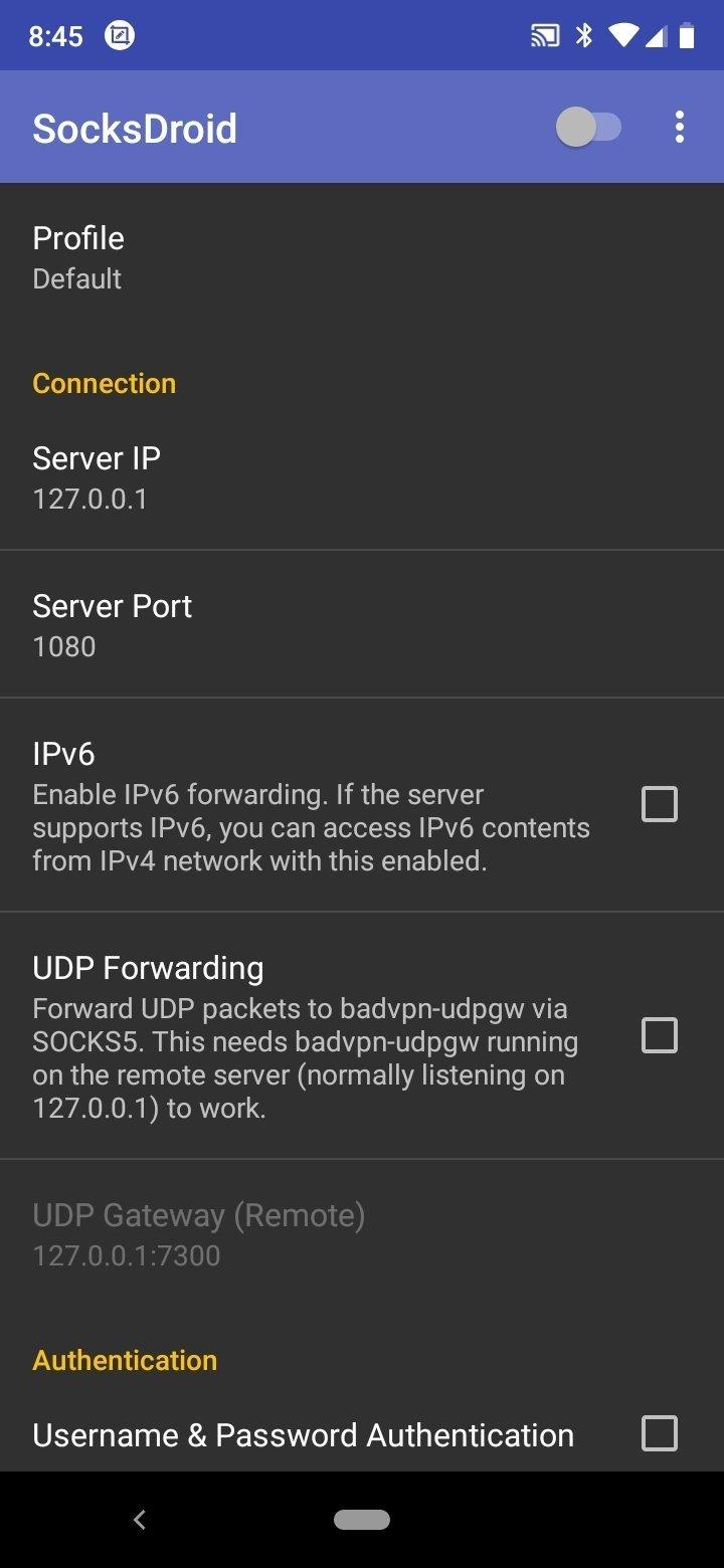 SocksDroid Screenshot 5