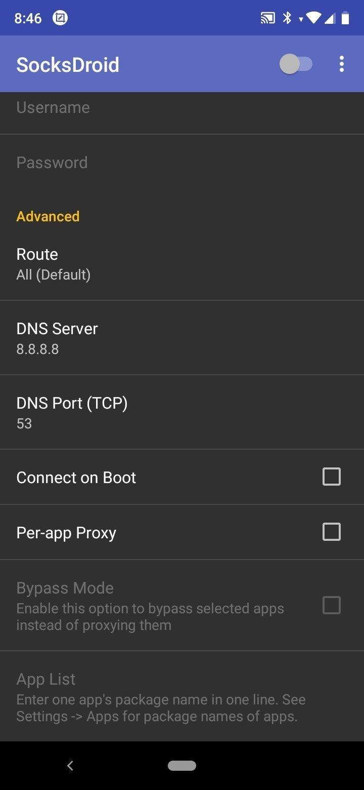 SocksDroid Screenshot 4