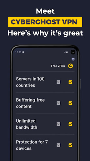 CyberGhost VPN: Secure VPN Screenshot 1 