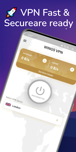 WingsVPN: VPN Fast & Secure Screenshot 1