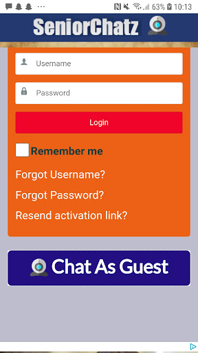 Senior chatz - chat rooms Screenshot 1 