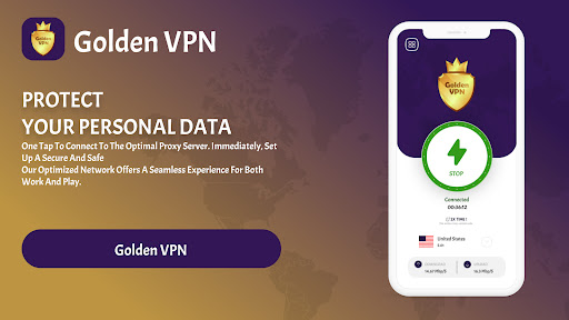 Golden VPN: Hotspot Proxy VPN Screenshot 1 