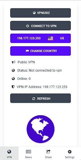 VPNUSI2 - Private Proxy VPN Screenshot 1 