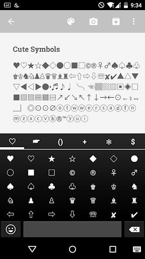 Cute Symbols - Emoji Keyboard♤ Screenshot 1