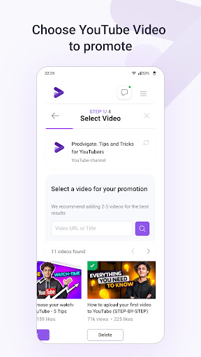 Prodvigate YouTube Promotion Screenshot 1 