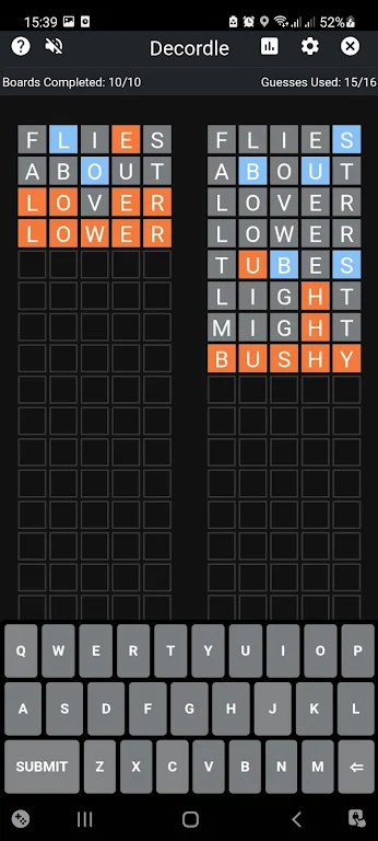 Decordle : Word Finding Puzzle Screenshot 1 