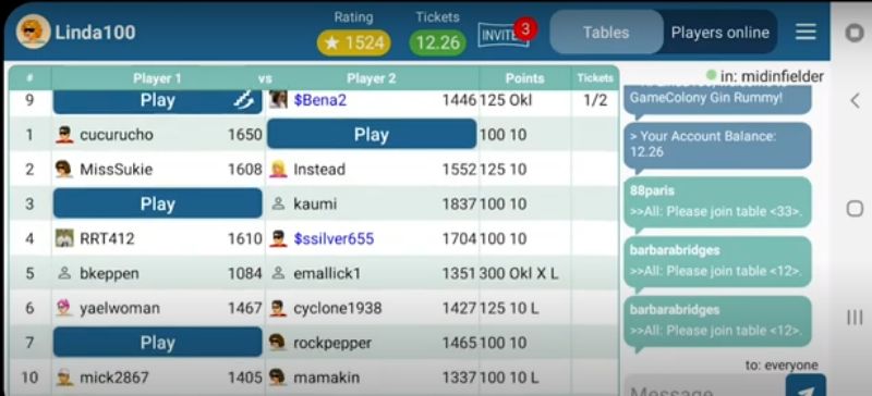 Gin Rummy GC Online Screenshot 3