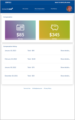 Grifols Plasma Donor Hub Screenshot 4