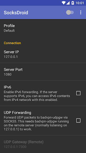SocksDroid Screenshot 1