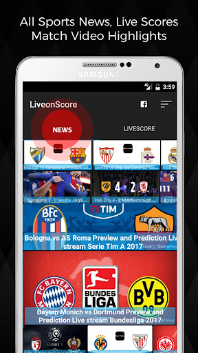 LiveonScore - Live Score, Sport Live News Screenshot 2 