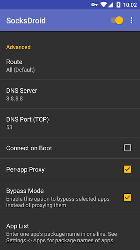 SocksDroid Screenshot 3