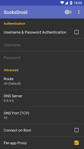 SocksDroid Screenshot 2
