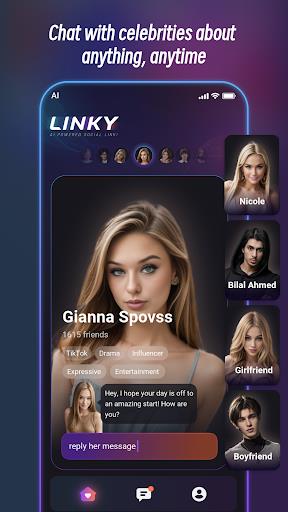 Linky:Chat with Influencers AI Screenshot 1 