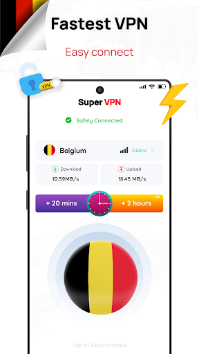 Belgium VPN: Get Belgium IP Screenshot 1 