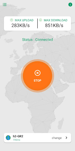 Hyper VPN - Green Connection Screenshot 1 