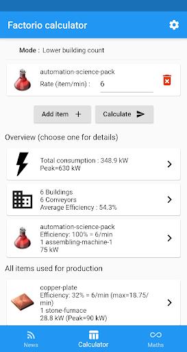 Factorio Calculator Screenshot 1