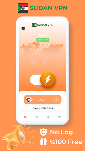 Sudan VPN - Private Proxy Screenshot 1