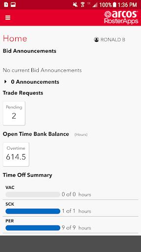 ARCOS RosterApps Mobile Screenshot 1